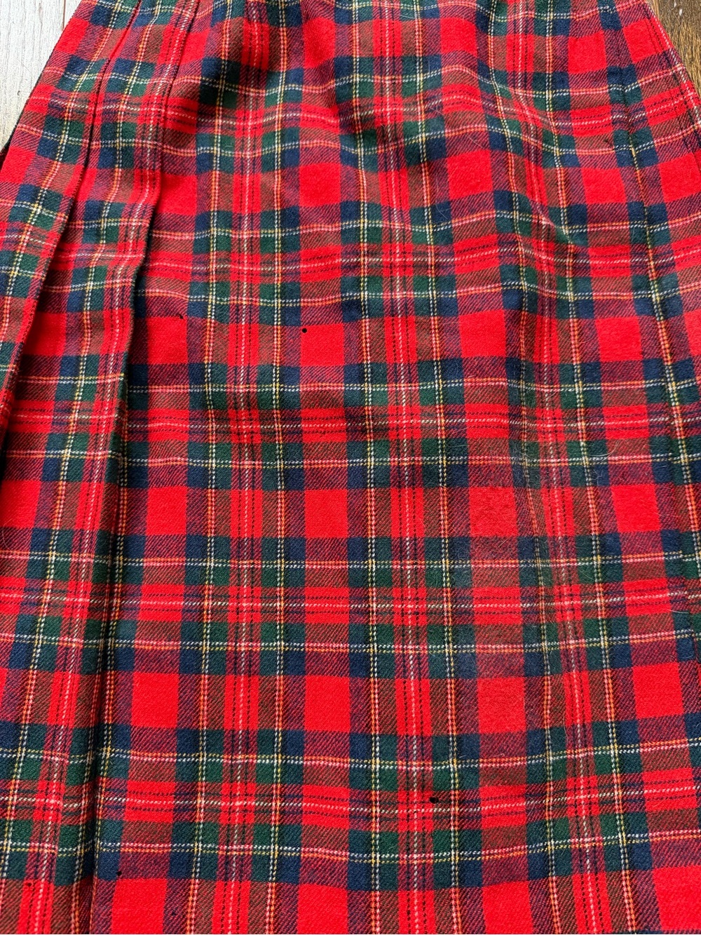 Pendleton Red and Green Tartan A-Line Skirt - Picture 5 of 7